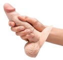 B-Vibe - Realistyczne Dildo Z Jądrami I Przyssawką Slipskin 15,4 cm Girthy Cielisty