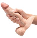 B-Vibe - Realistyczne Dildo Z Jądrami I Przyssawką Slipskin 17,8 cm Girthy Cielisty