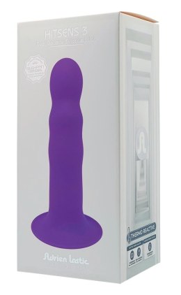 Adrien Lastic - Silikonowe Miękkie Dildo 18,2 cm Hitsens 3 Fioletowe