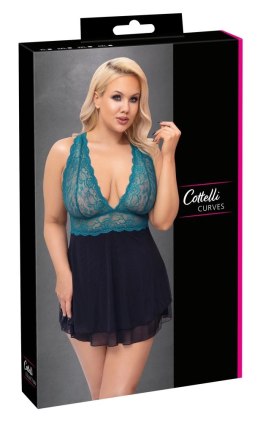 Cottelli CURVES - Babydoll Z Koronkową Górą I Siateczkową Spódnicą 4XL