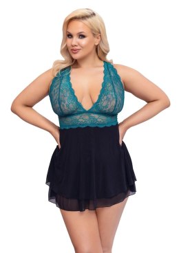 Cottelli CURVES - Babydoll Z Koronkową Górą I Siateczkową Spódnicą 4XL