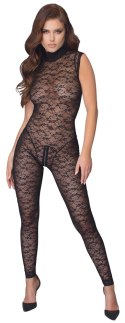 Cottelli LINGERIE - Seksowne Koronkowy Kombinezon Bez Rękawów Czarny XL